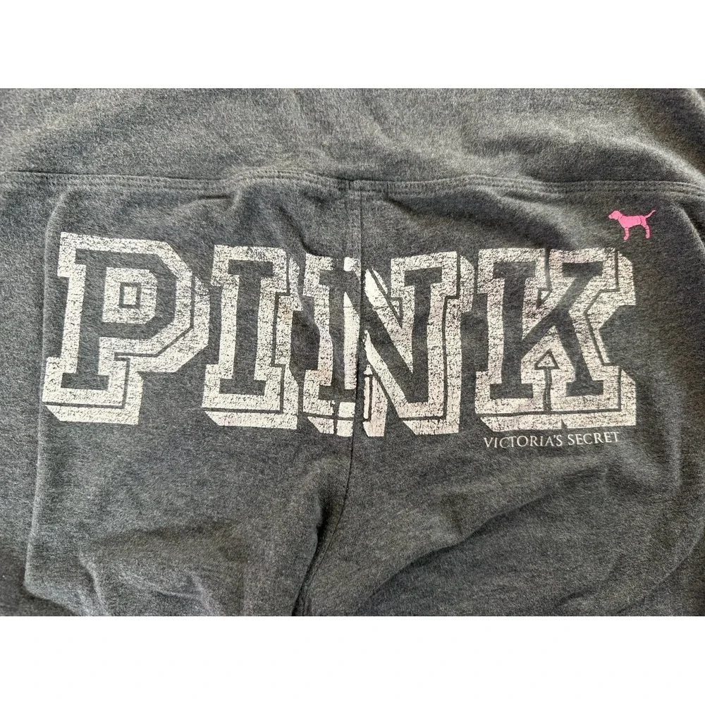Vintage VS PINK Wide Leg Fold Over Leggings Y2K Gray Deadstock - Picture 4 of 7